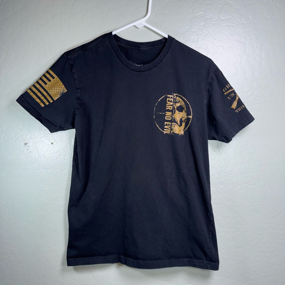 Grunt Style Fear No Evil Skull Graphic Tactical Tee Medium